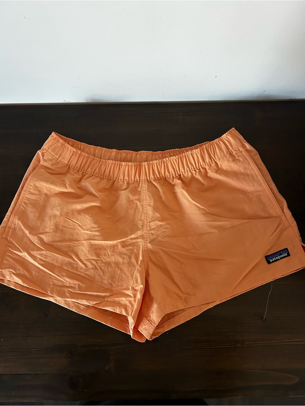 Patagonia Women's Orange Elastic-Waist Athletic Shorts